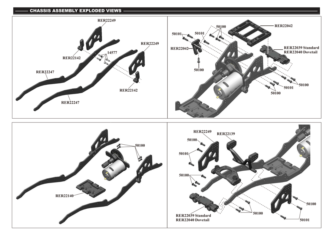 Redcat Ascent Parts Diagram Exploded View - Chassis Assembly