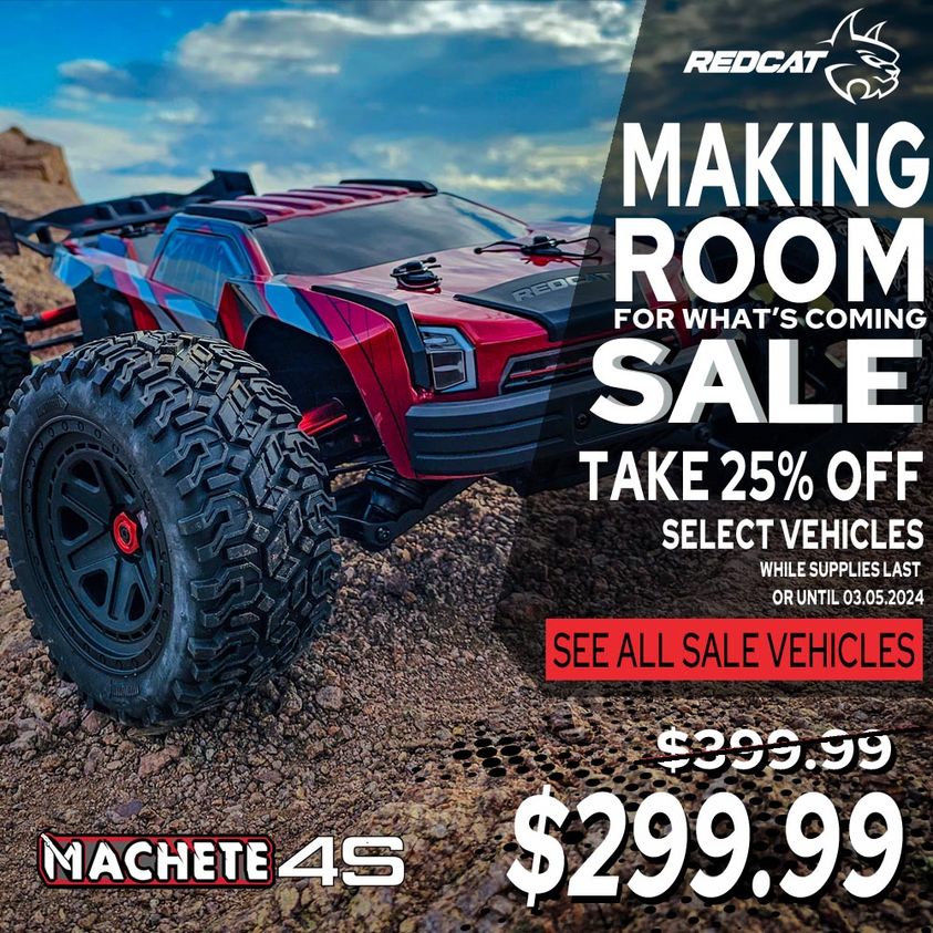 Redcat Machete Coupon Code 25% Off - TeamRedcatShop.com