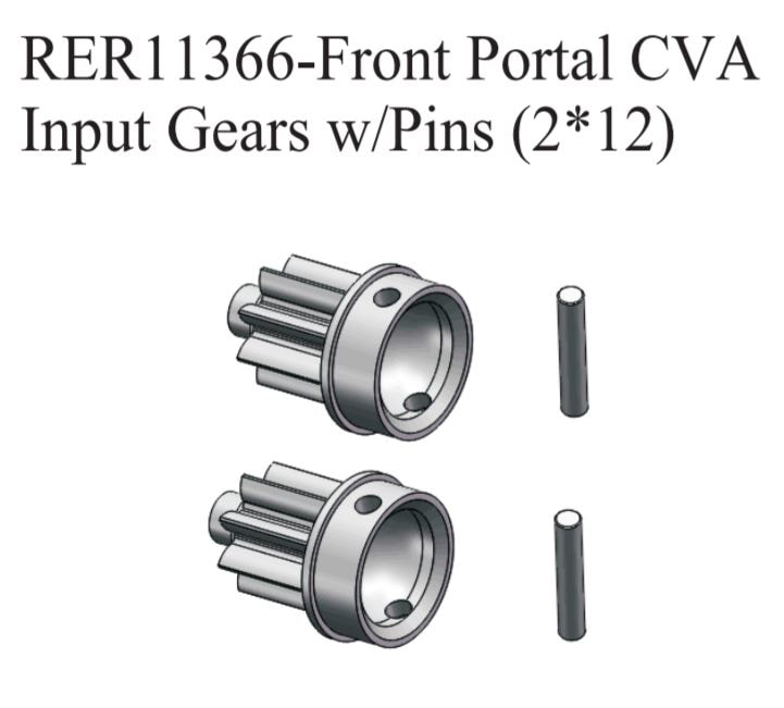 Redcat 11366 Gen8 Front Portal CVA Input Gears w/Pins
